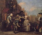 William Hogarth Prodigal son to court arrest china oil painting artist